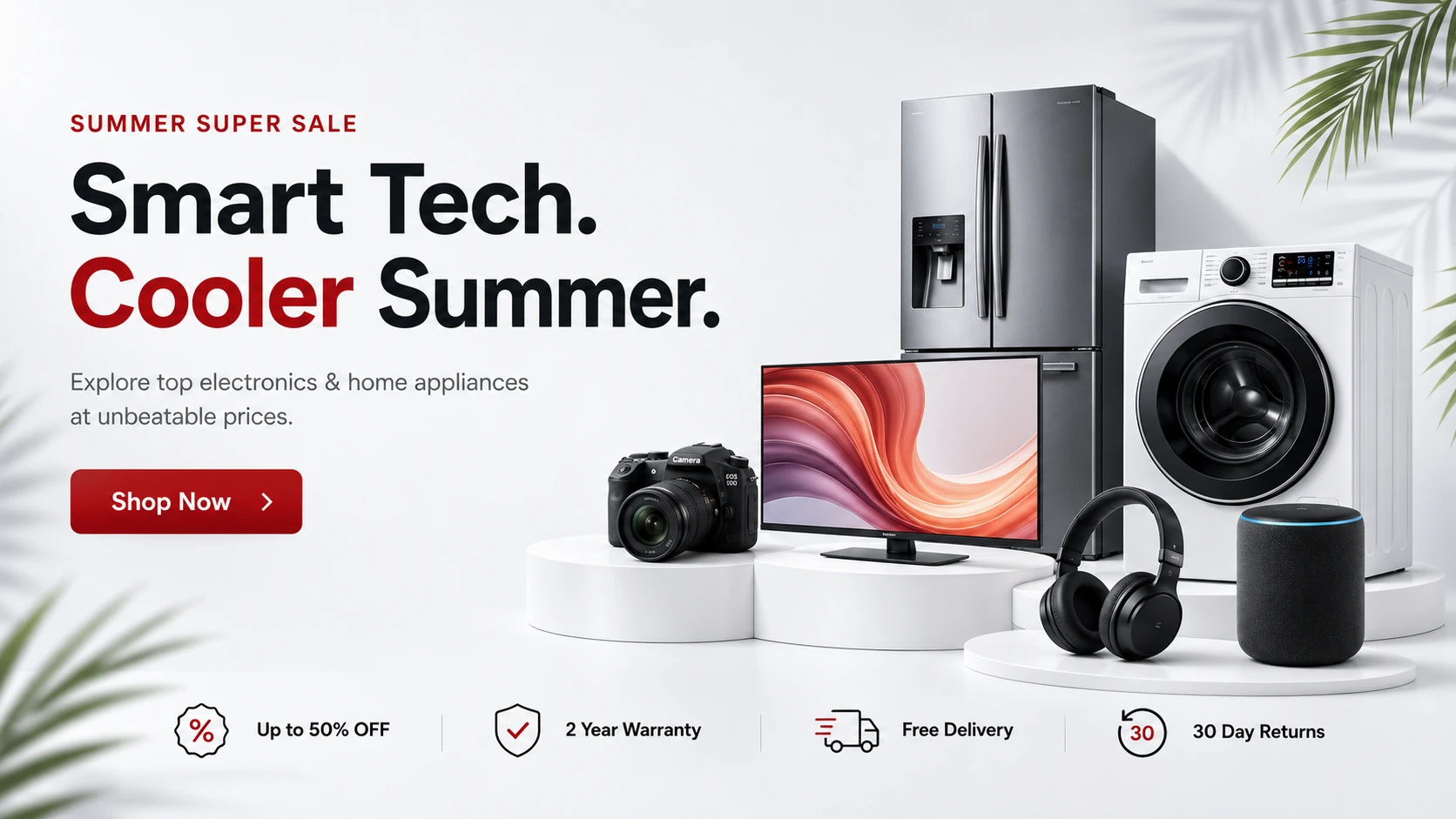 Summer super sale on electronics and home appliances