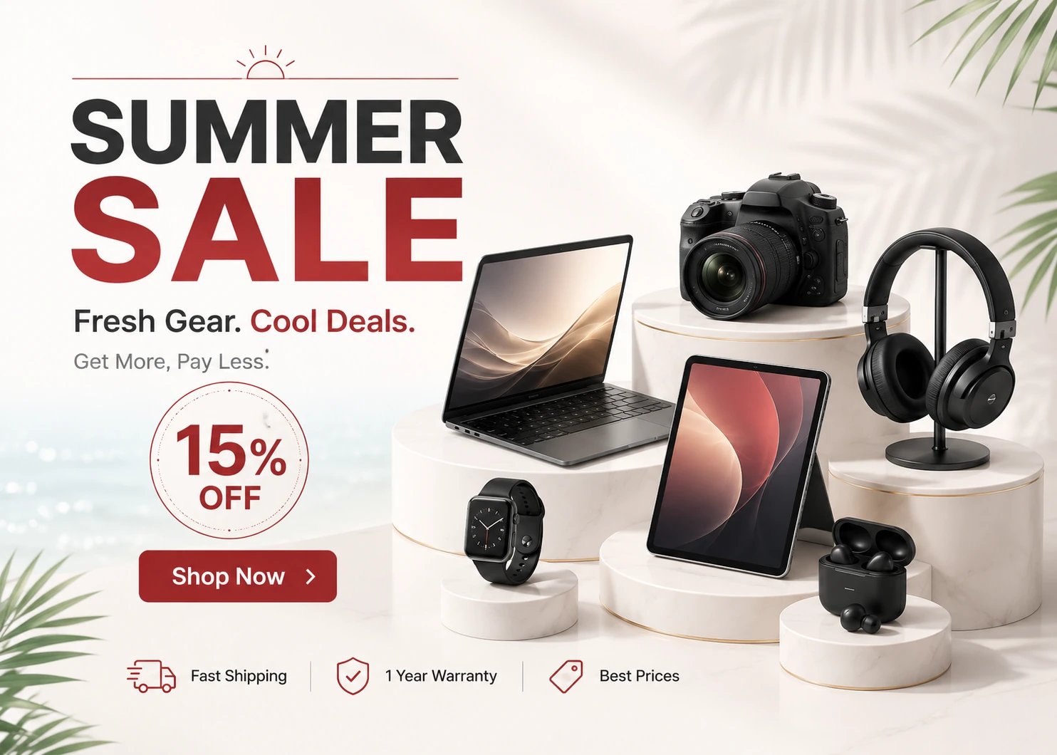 Summer sale on cameras, laptops, headphones and smart devices