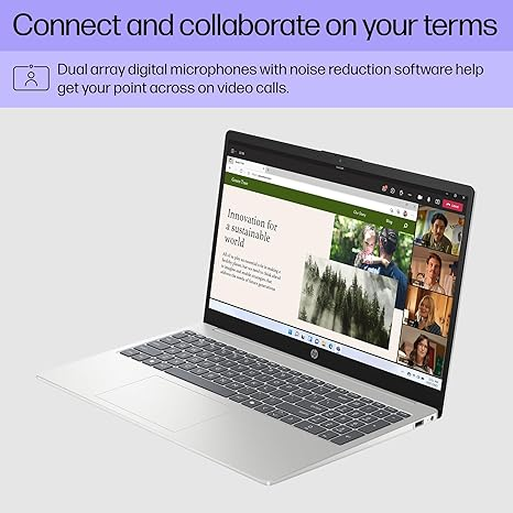 HP 15.6 inch Laptop, HD Touchscreen Display, AMD Ryzen 3 7320U, 8 GB RAM, 256 GB SSD, AMD Radeon Graphics, Windows 11 Home, Natural Silver, 15-fc0399nr - Image 4