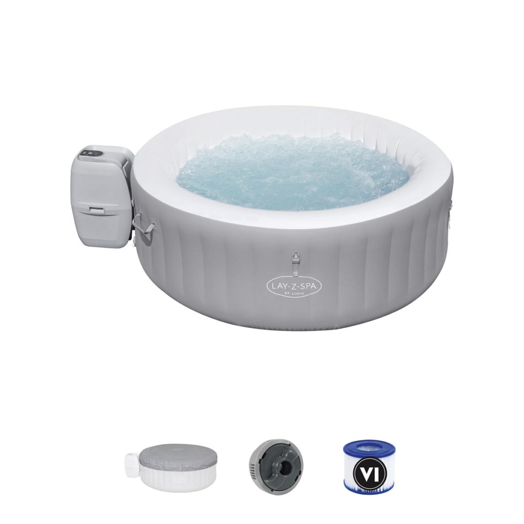 Lay-Z-Spa St Lucia AirJet™ Inflatable Hot Tub (2–4 Person), New