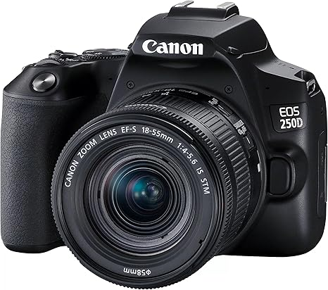 Canon EOS 250D / Rebel SL3 DSLR Camera w/EF-S 18-55mm F/4-5.6 STM Zoom Lens + 75-300mm F/4-5.6 III Lens + 420-800mm Super Telephoto Lens + 64GB Memory, Case, Tripod, Flash (38pc Bundle), Brand New - Image 2