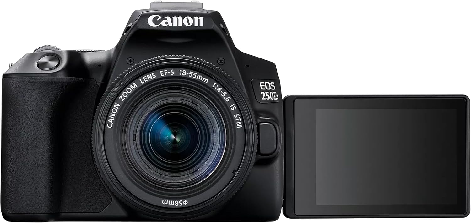 Canon EOS 250D / Rebel SL3 DSLR Camera w/EF-S 18-55mm F/4-5.6 STM Zoom Lens + 75-300mm F/4-5.6 III Lens + 420-800mm Super Telephoto Lens + 64GB Memory, Case, Tripod, Flash (38pc Bundle), Brand New - Image 7