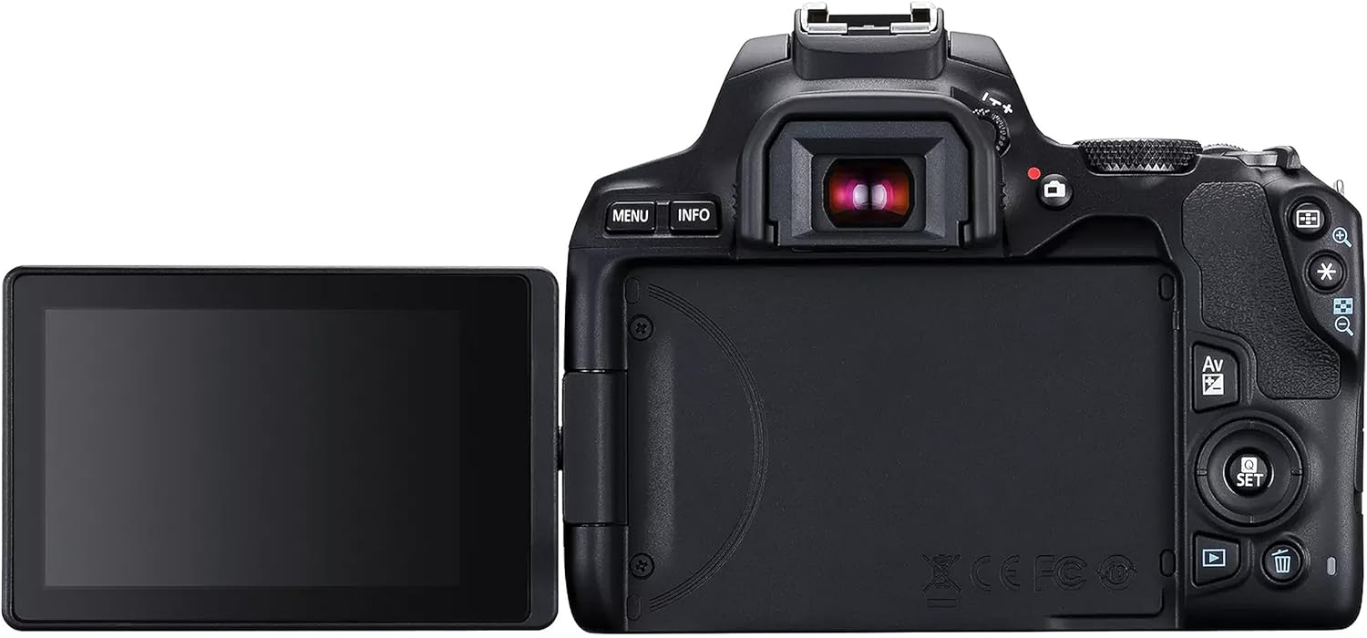 Canon EOS 250D / Rebel SL3 DSLR Camera w/EF-S 18-55mm F/4-5.6 STM Zoom Lens + 75-300mm F/4-5.6 III Lens + 420-800mm Super Telephoto Lens + 64GB Memory, Case, Tripod, Flash (38pc Bundle), Brand New - Image 8