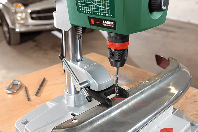 Bosch Bench Drill PBD 40 (710 W, Maximum Drilling Diameter In Steel/Wood: 13 mm/40 mm, Drilling Stroke 90 mm, In Cardboard Box), Brand New - Image 4