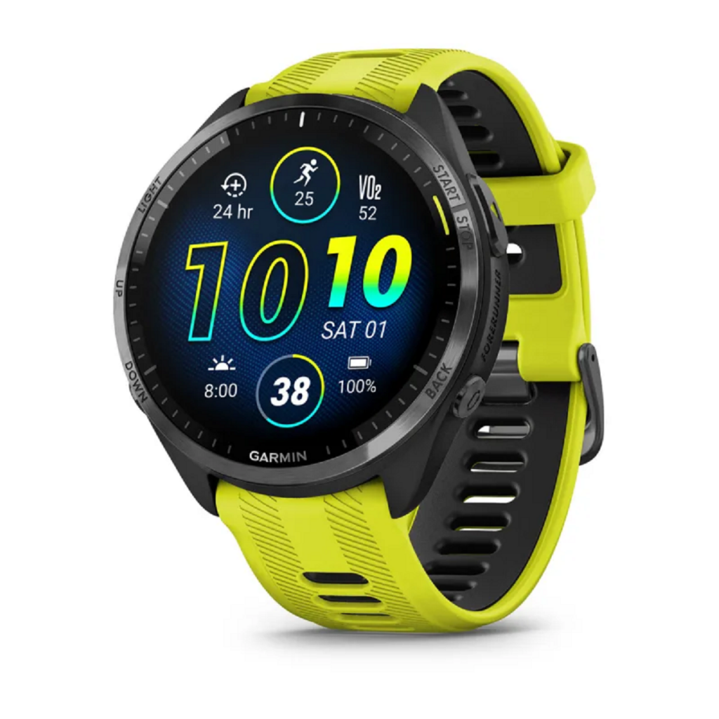Garmin Forerunner 965 (Carbon Grey DLC Titanium, Amp Yellow/Black), Brand New