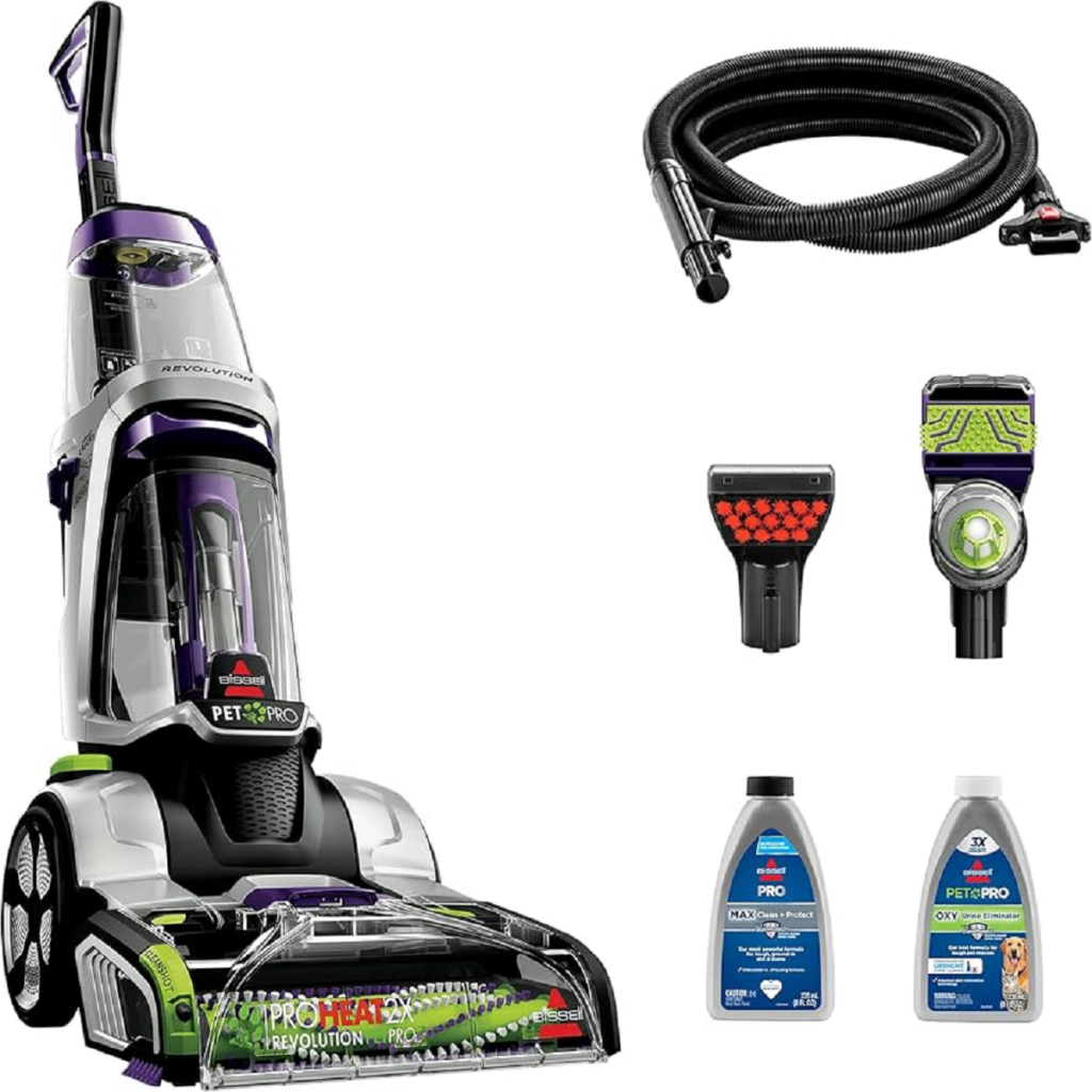 BISSELL ProHeat 2X Revolution Pet Pro Plus, 3588F, Upright Deep Cleaner, 30-minute Dry Time, Dual Dirt Lifter Powerbrush, Hose & Tool Attachment, Pet Upholstery and Tough Stain Tool Included, Brand New