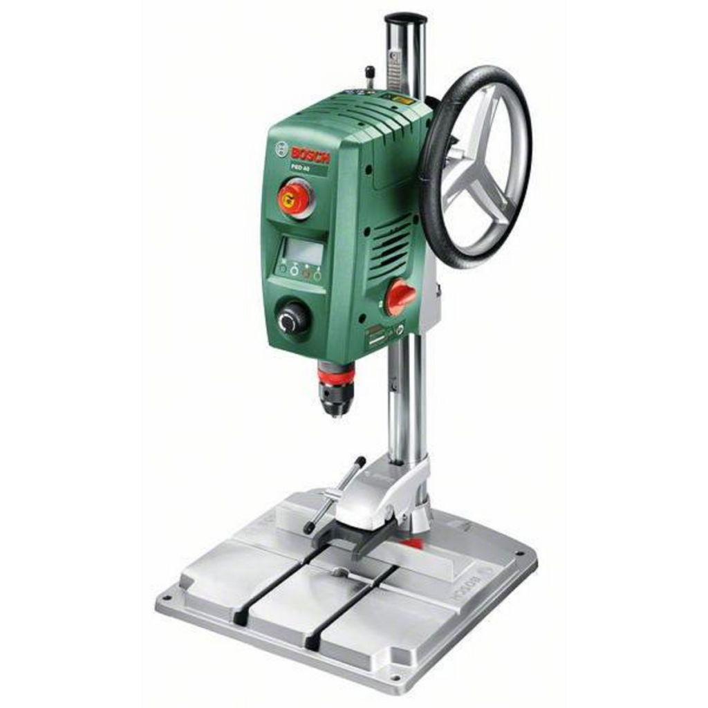 Bosch Bench Drill PBD 40 (710 W, Maximum Drilling Diameter In Steel/Wood: 13 mm/40 mm, Drilling Stroke 90 mm, In Cardboard Box), Brand New