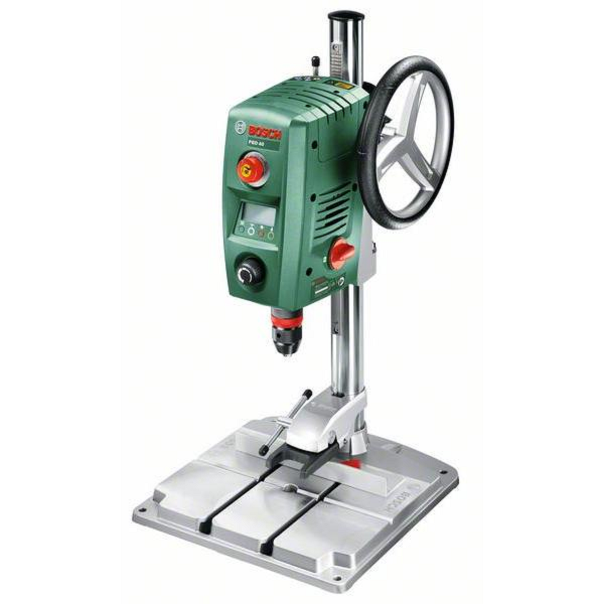 Bosch Bench Drill PBD 40 (710 W, Maximum Drilling Diameter In Steel/Wood: 13 mm/40 mm, Drilling Stroke 90 mm, In Cardboard Box), Brand New