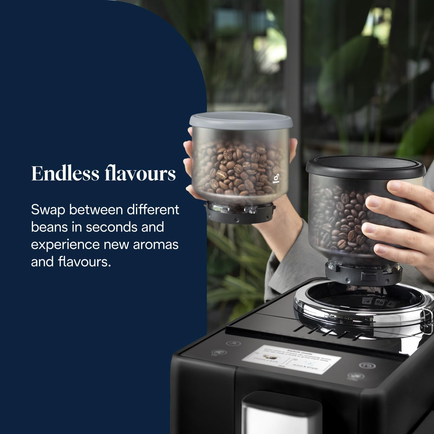DeLonghi Rivelia EXAM440.55.G, Available Colours: Onyx Black, Arctic White & Pebble Grey, Fully Automatic Coffee Machine with LatteCrema Hot, Automatic Milk Frother, Compact Size Bean to Cup Coffee Machine, 16 Recipes, Full Touch Colored Display, Brand New - Image 7