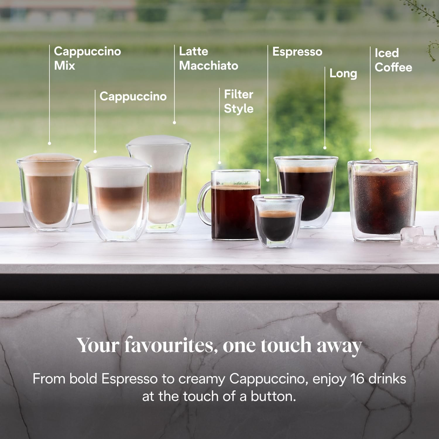 DeLonghi Rivelia EXAM440.55.G, Available Colours: Onyx Black, Arctic White & Pebble Grey, Fully Automatic Coffee Machine with LatteCrema Hot, Automatic Milk Frother, Compact Size Bean to Cup Coffee Machine, 16 Recipes, Full Touch Colored Display, Brand New - Image 8